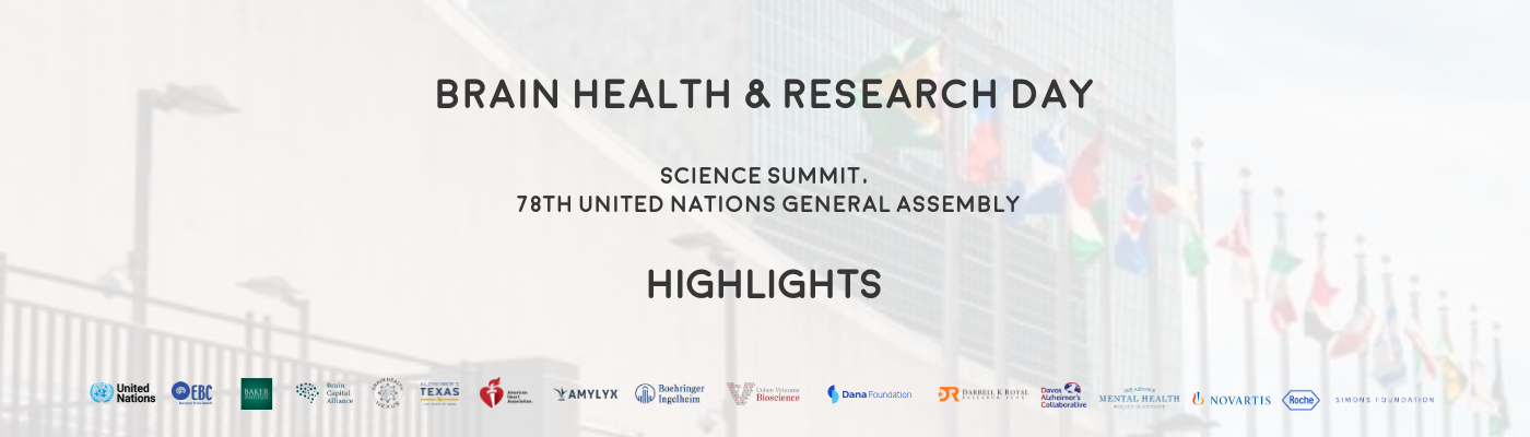 Brain Health and Research Day Science Summit United Nations General Assembly 78 2023 EBC